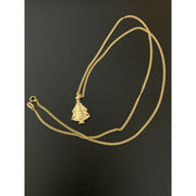18K Saudi Gold Necklace Chain with Pendant Senior Sto Nino Baby Jesus - Rafant
